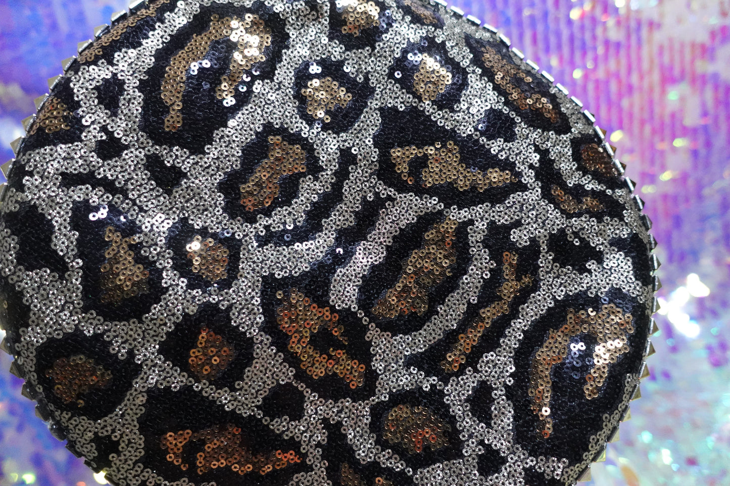 Leopard Sequin steampunk hat with goggles